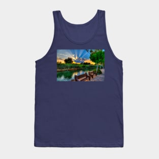 Amazing Sun Rays By The River Tank Top